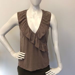 Harlowe & Graham sleeveless v-neck low cut top